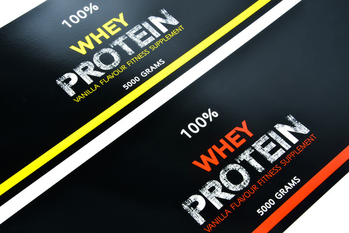 Whey protein labels